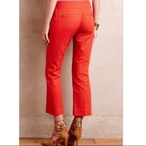 Anthropologie Orange Charlie crop flare pants